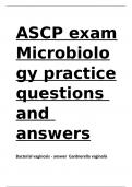 ASCP exam Microbiology practice questions and answers.d