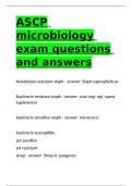 ASCP microbiology exam questions and answers