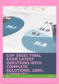 COP 3502C FINAL EXAM LATEST QUESTIONS WITH COMPLETE SOLUTIONS, 100% CORRECT!!