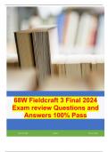 68W Fieldcraft 3 Final 2024 Exam review Questions and Answers 100% Pass