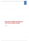 PSY 491 6-2 Module Six Milestone 2024 with complete solution;SNHU