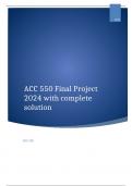 ACC 550 Final Project 2024 with complete solution