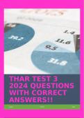 THAR TEST 3 2024 QUESTIONS WITH CORRECT ANSWERS!!