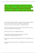 A&P - Chapter 9: Muscles and Muscle Tissue EXAM COMPLETE QUESTIONS AND CORRECT  DETAILED ANSWERS (VERIFIED ANSWERS)  |ALREADY GRADED A+||BRAND NEW VERSION!! A muscle cell runs out of ATP. Even though these are cyclic reactions, what step of the cross brid