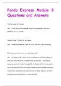 Panda Express Module 3 Questions and Answers