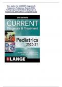 Test Banks For CURRENT Diagnosis & Treatment Pediatrics, Twenty-Fifth Edition (Current Pediatric Diagnosis & Treatment) 25th Edition Complete Guide