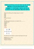 CHEM 210 FINAL EXAM TEST BANK WITH  400 REAL EXAM QUESTIONS AND  CORRECT ANSWERS/ CHEM 210 FINAL  LATEST EXAM 2024/2025 (BRAND NEW!!)