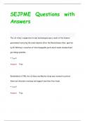 SEJPME Questions with Answers