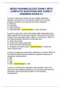 NR293 PHARMACOLOGY EXAM 1 WITH  COMPLETE QUESTIONS AND CORECT  ANSWERS RATED A+