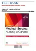 Test Bank For Lewis’s Medical-Surgical Nursing in Canada, 5th Edition, By Tyerm| 9780323791564| All Chapters 1-72| LATEST