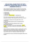 NR 293 FINAL EXAM STUDY KIT WITH  COMPLETE QUESTIONS AND ACCURATE  ANSWERS RATED A+