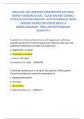 FINAL NSG 530 ADVANCED PATHOPHYSIOLOGY FINAL  NEWEST VERSION ACTUAL   QUESTION AND CORRECT DETAILED VERIFIED ANSWERS  WITH RATIONALES FROM VERIFIED SOURCES BY EXPERT RATED A GRADE.ADVANCED   FINAL PATHOPHYSIOLOGY EXAM!!!!!!!