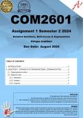 COM2601 Assignment 1 (COMPLETE ANSWERS) Semester 2 2024 - DUE August 2024