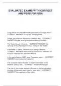 EVALUATED EXAMS WITH CORRECT  ANSWERS FOR UGA