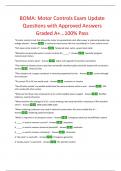 BOMA: Motor Controls Exam Update Questions with Approved Answers Graded A+...100% Pass