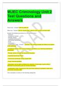  WJEC Criminology Unit 2 Test Questions and Answers