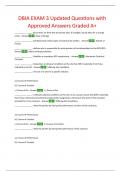 DBIA EXAM 3 Updated Questions with Approved Answers Graded A+