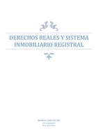 Derechos Reales y Sistema Inmobiliario Registral