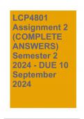 LCP4801 Assignment 2 (COMPLETE ANSWERS) Semester 2 2024 - DUE 10 September 2024