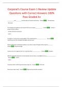 Corporal's Course Exam 2 Update Questions with Correct Answers 100% Pass Graded A+