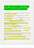 POL 1133 Chapter 12 Test Questions and Answers