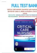 Test Bank for Priorities in Critical Care Nursing: Diagnosis and Management, 9th Edition by Linda D. Urden, Kathleen M. Stacy, All Chapters 1-41 LATEST