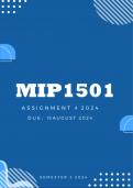 MIP1501 Assignment 4 Due 18 August 2024