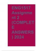 ENG1517 Assignment 2 (COMPLETE ANSWERS) 2024