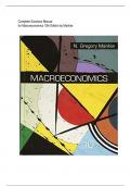 Complete Solutions Manual for Macroeconomics 10th Edition by Mankiw LATEST EDITION 2024