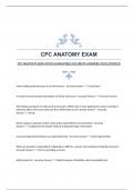 CPC ANATOMY EXAM WITH GUARANTEED ACCURATE ANSWERS 2024|UPDATED