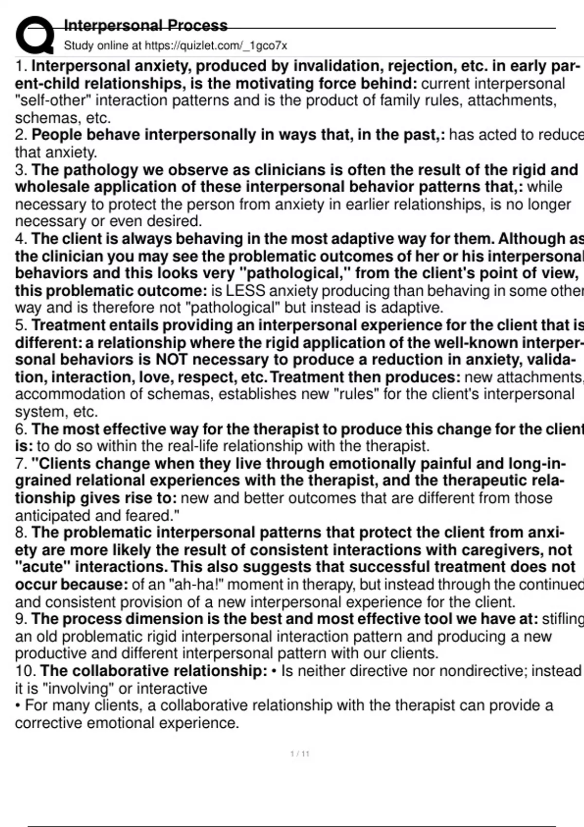 IPA Example - INTERPERSONAL PROCESS ANALYSIS TEMPLATE Mental Health ...