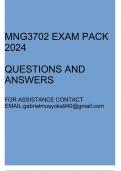 MNG3702 Exam pack 2024(Questions  and answers)