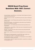 MDCB Board Prep Exam Questions With 100% Correct Answers.