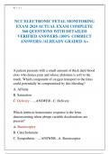 NCC ELECTRONIC FETAL MONITORING  EXAM 2024 ACTUAL EXAM COMPLETE  360 QUESTIONS WITH DETAILED  VERIFIED ANSWERS (100% CORRECT  ANSWERS) /ALREADY GRADED A+
