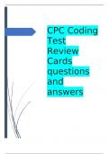 CPC Coding Test Review Cards questions and answers 2024