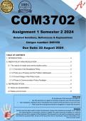 COM3702 Assignment 1 (COMPLETE ANSWERS) Semester 2 2024 (848160) - DUE 22 August 2024 