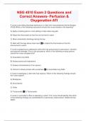 NSG 4510 Exam 2 Questions and Correct Answers- Perfusion & Oxygenation ATI