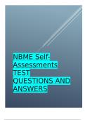 NBME Self-Assessments TEST QUESTIONS AND ANSWERS.