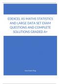 Edexcel AS Maths Statistics and Large Data Set Exam Questions and Complete Solutions Graded A+