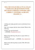 NHA CBCS EXAM 2024 ACTUAL EXAM  COMPLETE 200 QUESTIONS WITH  DETAILED VERIFIED ANSWERS (100%  CORRECT ANSWERS) /ALREADY  GRADED A+