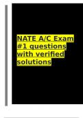 NATE AC Exam -1 questions with verified solutions