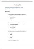 Test Item File- Practice Test Bank - Framework for Human Resource Management, A, 5E ,dessler