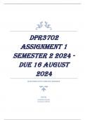 DPR3702 Assignment 1 Semester 2 2024 - DUE 16 August 2024