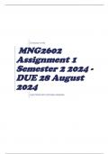 MNG2602 Assignment 1 Semester 2 2024 - DUE 28 August 2024