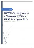 DPR3702 Assignment 1 Semester 2 2024 - DUE 16 August 2024