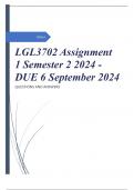 LGL3702 Assignment 1 Semester 2 2024 - DUE 6 September 2024