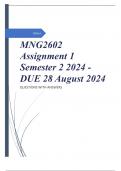 MNG2602 Assignment 1 Semester 2 2024 - DUE 28 August 2024