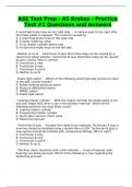 ASE Test Prep - A5 Brakes - Practice Test #1 Questions and Answers