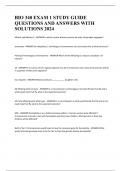 BIO 340 EXAM 1 STUDY GUIDE QUESTIONS AND ANSWERS WITH SOLUTIONS 2024