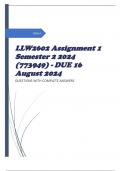 LLW2602 Assignment 1 Semester 2 2024 (773949) - DUE 16 August 2024